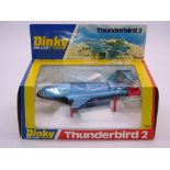 A DINKY 106 THUNDERBIRD 2 - Metallic Blue with black base and red legs version - E - Appears