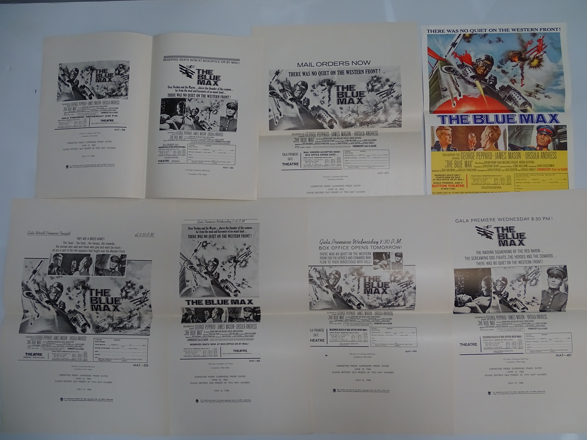 THE BLUE MAX (1966): JOB LOT OF Press Book / Synopsis / Soundtrack 12" Vinyl LP / Film Score LP - Image 5 of 5