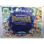 WALT DISNEY: FANTASIA (1968 Release) - UK Quad Film Poster - 30" x 40" (76 x 101.5 cm) - Folded