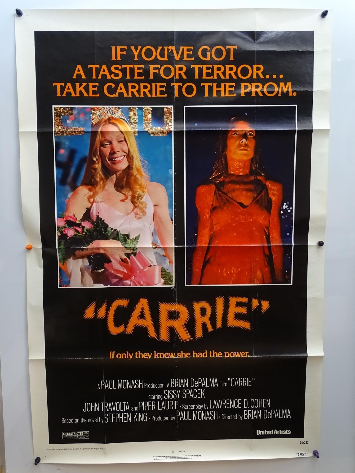 CARRIE (1976) - UK Quad together with a UK Front of House Set and a US One Sheet Movie Poster (3) - Image 2 of 3