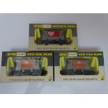 OO Gauge: A group of rarer WRENN wagons to include: 3 x Cement Wagons - 2 x W5080 and W5005 VG / E