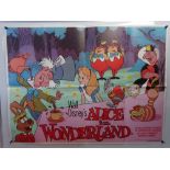 WALT DISNEY: ALICE IN WONDERLAND (1978 Release) - UK Quad Film Posters - Classic WALT DISNEY