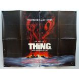 THE THING (1982) - UK Quad Film Poster - Illustration by LES EDWARDS for JOHN CARPENTER'S classic-