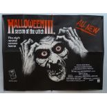 HALLOWEEN Movie Memorabilia comprising: HALLOWEEN II (1981) UK Quad Film Poster (some damage) and
