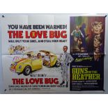 WALT DISNEY: HERBIE LOT: A PAIR OF UK QUAD FILM POSTERS to include: THE LOVE BUG / GUNS IN THE