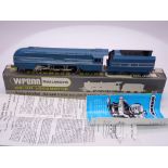 OO Gauge: A WRENN W2301A Streamlined Coronation class steam locomotive in LMS blue "Coronation".