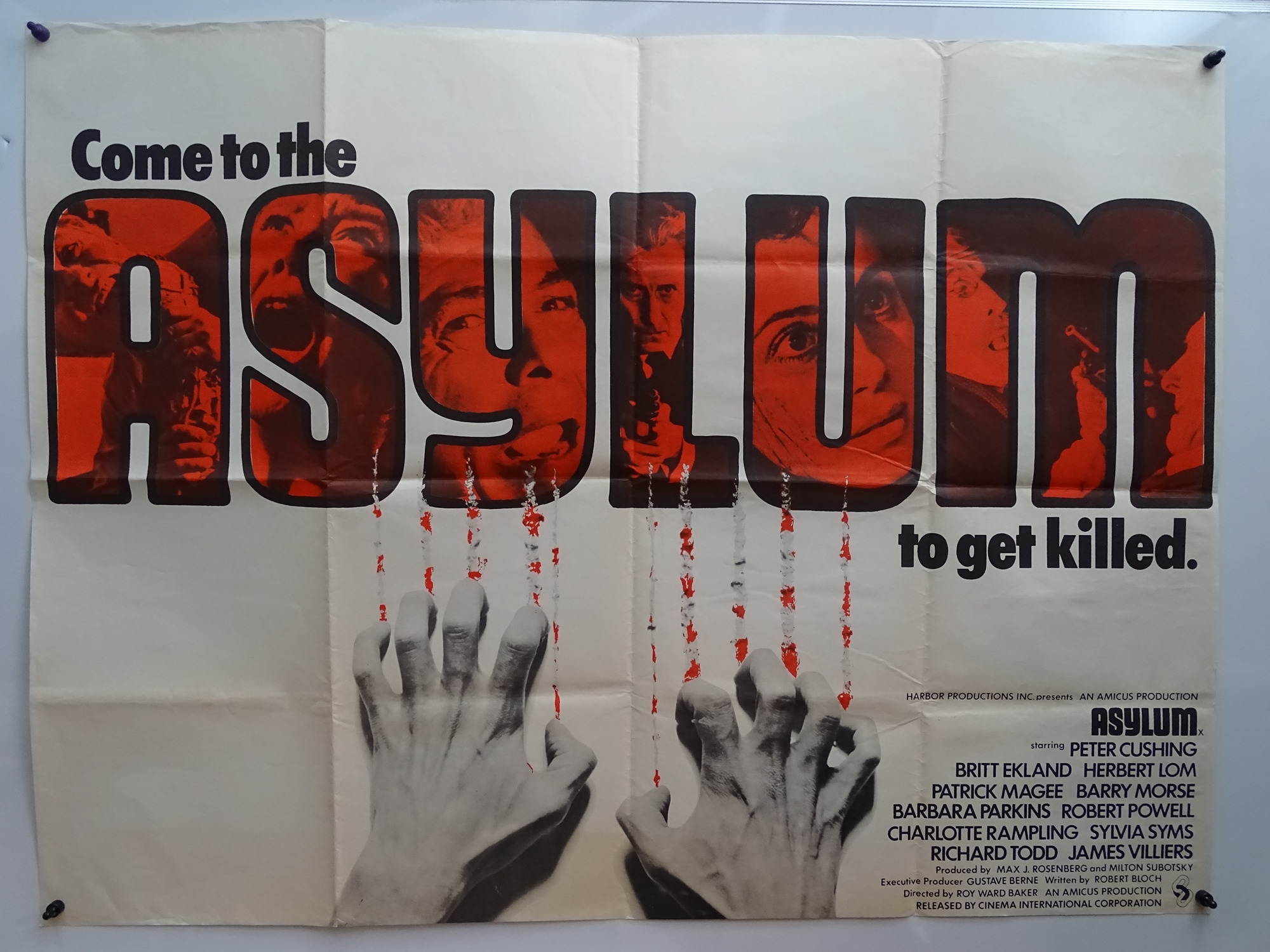 ASYLUM (1972) - British UK Quad film poster (30" x 40" - 76 x 101.5 cm) - Folded (as issued)