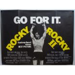 ROCKY (1976) / ROCKY II (1979) - Double Bill UK Quad Film Poster for the first two films in the