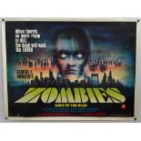 ZOMBIES: DAWN OF THE DEAD (1978) - British UK Quad film poster - GEORGE A ROMERO'S cult zombie