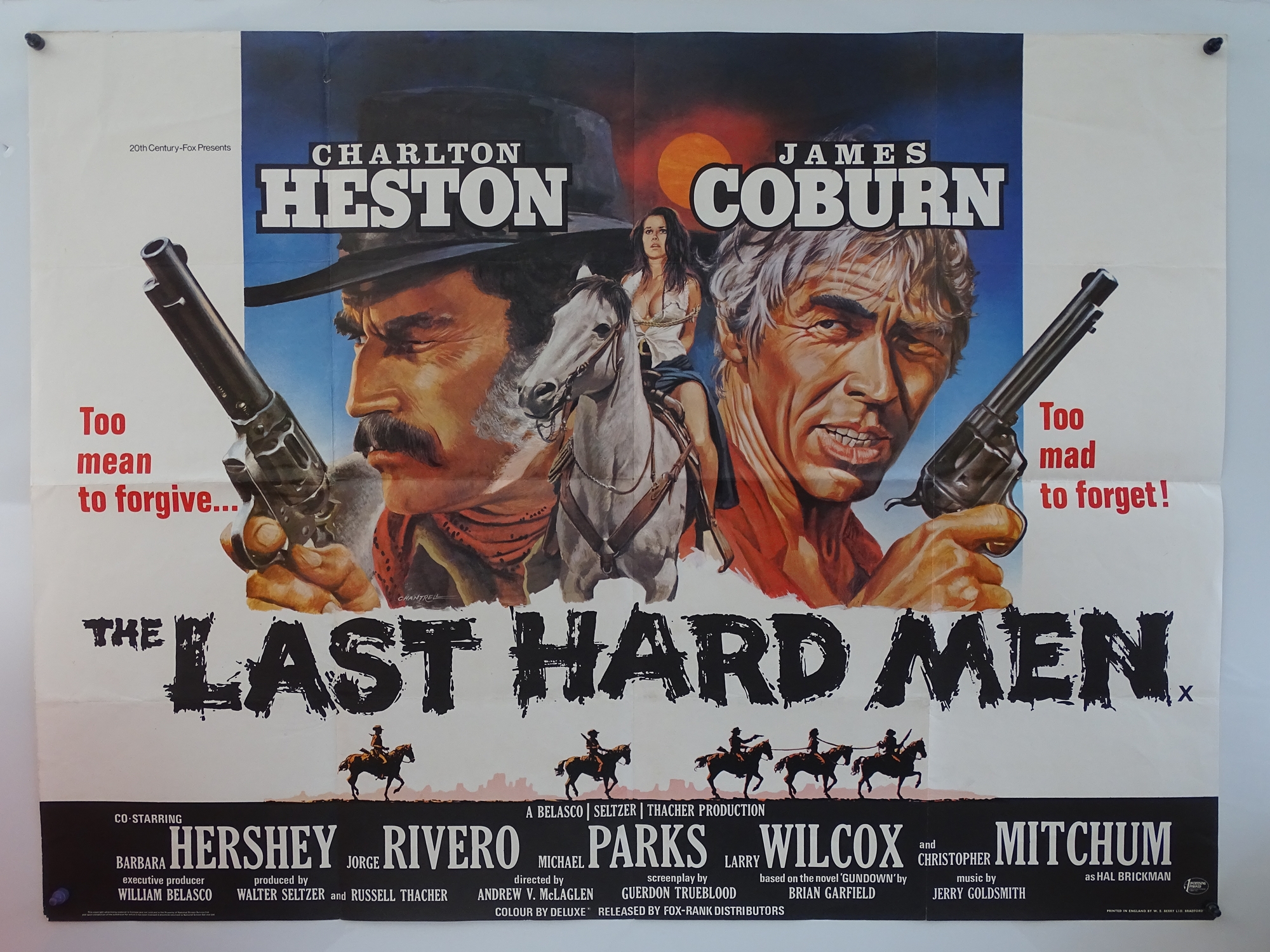 A SELECTION OF BRITISH UK QUAD WESTERN FILM POSTERS: THE LAST HARD MEN (1976), FROM NOON TILL