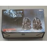 A boxed set of PLANET OF THE APES resin book ends - appear unused - E in VG box