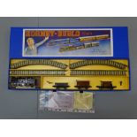 OO Gauge: A HORNBY DUBLO rare pre-war DG7 Clockwork LNER Tank Engine Set. In an authentic repaired/