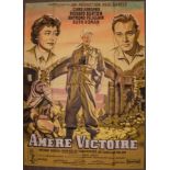 AMERE VICTOIRE (BITTER VICTORY) (1957) French Grande Film Poster - Folded as issued
