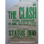 THE CLASH, PEARL HARBOUR, STATUS QUO (28th April 1981) Impossible Mission Tour - Poster Promoting '