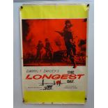 THE LONGEST DAY (1962) - Double Crown UK Film Poster for the black / white war epic with an