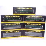 N Gauge: A group of Mark 1 coaches by GRAHAM FARISH - BR (S) Green Livery - VG/E in VG boxes (7)