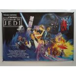 STAR WARS: RETURN OF THE JEDI (1983) UK Quad Film Poster - This original poster has been trimmed