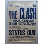 THE CLASH, PEARL HARBOUR, STATUS QUO (28th April 1981) Impossible Mission Tour - Poster Promoting '