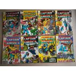 CAPTAIN AMERICA#127, 128, 129, 130, 131, 133, 134, 135 - (1970/71 - MARVEL - Cents Copy with Pence