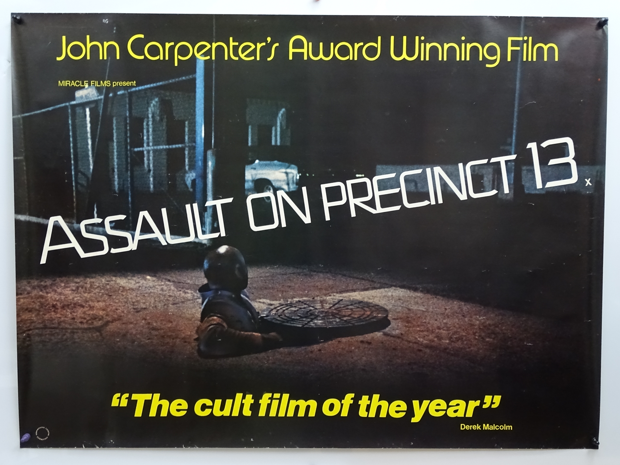 ASSAULT ON PRECINCT 13 (1976) - UK Quad Film Poster - Rolled as Issued - Good Condition