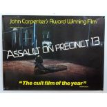 ASSAULT ON PRECINCT 13 (1976) - UK Quad Film Poster - Rolled as Issued - Good Condition
