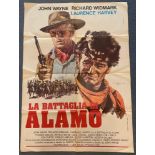 THE ALAMO (1971 Release) - Italian 2 - Fogli Film Poster - JOHN WAYNE - RICHARD WIDMARK - ALLESANDRO