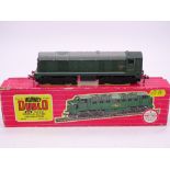 OO Gauge: A HORNBY DUBLO 2230 2-rail Bo-Bo diesel locomotive in BR green numbered D8017 in an