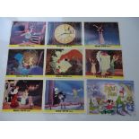WALT DISNEY: PETER PAN (1953) - 1960s Re-Release - UK Lobby Cards (10" X 8") - Set of 8 and Press