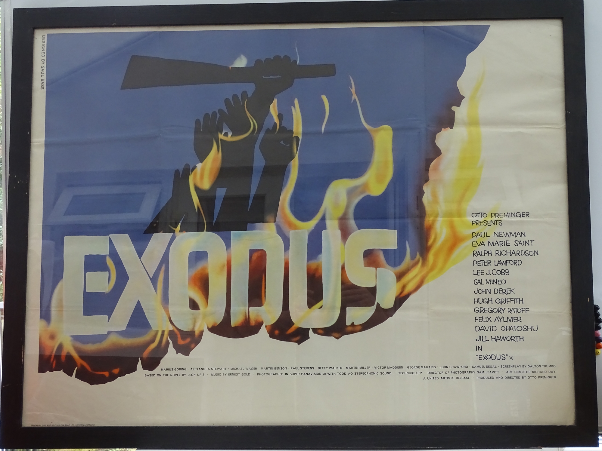 EXODUS (1960) - SAUL BASS artwork - British UK Quad film poster 30" x 40" (76 x 101.5 cm) Originally