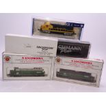 N Gauge: American Outline: A group of Diesel locomotives by BACHMANN - G/VG in F/VG boxes (4)