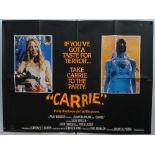 CARRIE (1976) - UK Quad together with a UK Front of House Set and a US One Sheet Movie Poster (3)