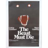 THE BEAST MUST DIE (1974) - British One Sheet film poster - Amicus horror - (27" x 40" - 69 x 101.