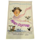 WALT DISNEY: MARY POPPINS (1970's Release) - Large Format British UK (60" x 40") Film Poster -
