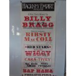 MUSIC: HACKNEY EMPIRE: 'A NEW YEAR KNEES UP' 1991 - CONCERT POSTER - BILLY BRAGG / KIRSTY