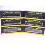 N Gauge: A group of Mark 1 coaches by GRAHAM FARISH - BR (S) Green Livery - VG/E in VG boxes (6)