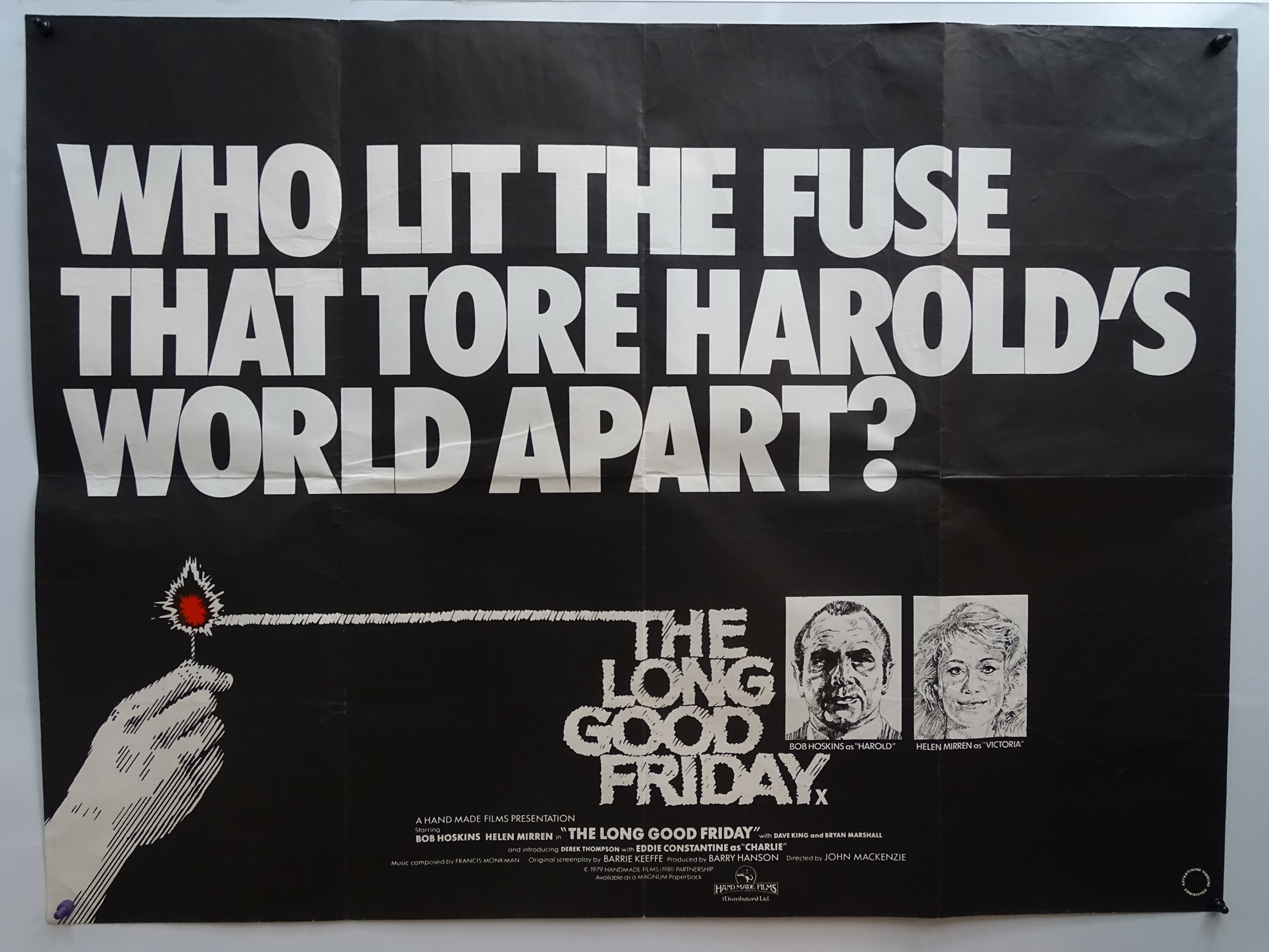 THE LONG GOOD FRIDAY (1980) (BOB HOSKING / HELEN MIRREN) British UK Quad Film Poster - 30" x 40" (76