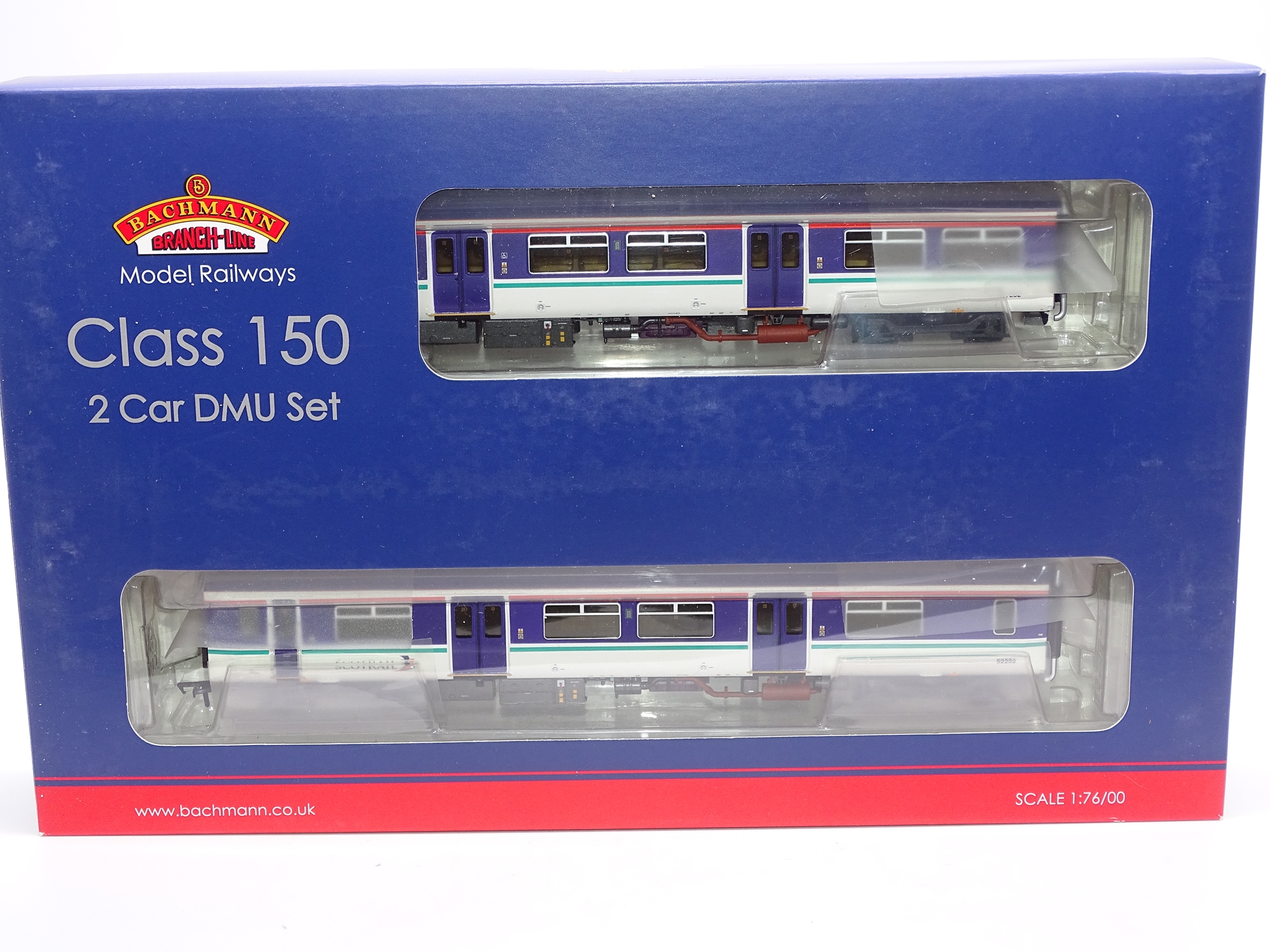 OO Gauge: A BACHMANN 32-935Y Class 150/2 DMU - ScotRail (Whoosh) Livery - limited edition for