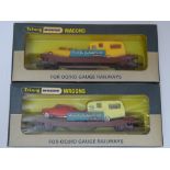 OO Gauge: A pair of rarer WRENN wagons to include: 2 x W4652P Lowmac Wagon - Auto Distributors -