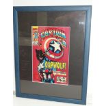 CAPTAIN AMERICA #405 (1992) - (MARVEL) - Captain America framed & glazed display that consists of