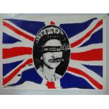 THE SEX PISTOLS: GOD SAVE THE QUEEN (1980) - Screen used film prop poster based on JAMIE REID'S