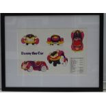 BENNY THE CAR - Framed and Glazed Colourists Sheet