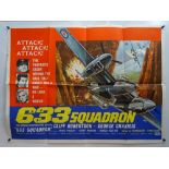 633 SQUADRON (1964) - British UK Quad film poster - RARE First Release with full colour artwork of