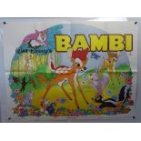 WALT DISNEY: BAMBI (1942 - 1985 re-release) British UK Quad film poster 30" x 40" (76 x 101.5