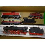 HO Gauge: A mixed group of European Outline steam, diesel and electric locomotives by various