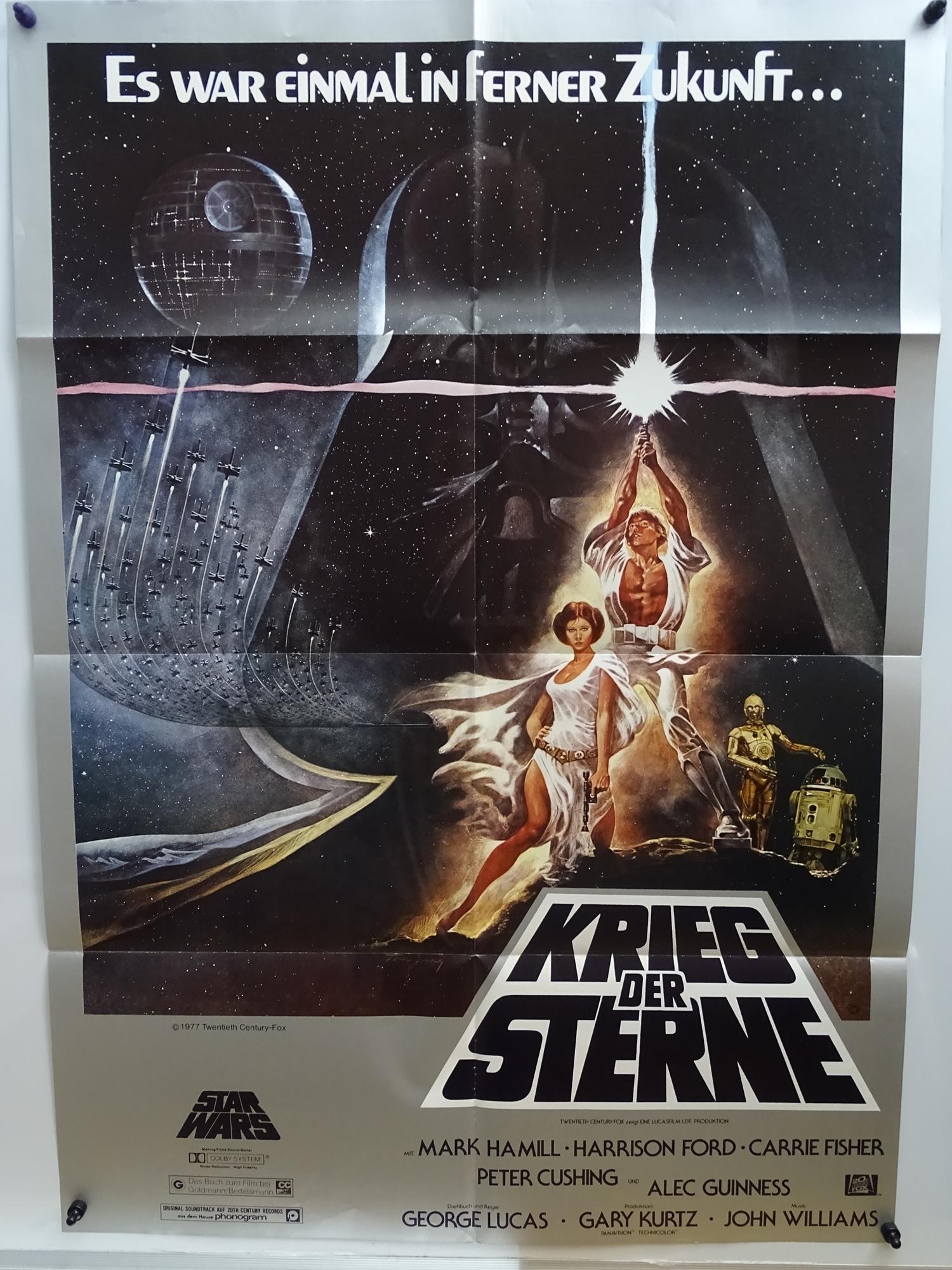 KRIEG DER STERNE (STAR WARS: A NEW HOPE) (1977) German A1 Movie Poster (23.25" X 33") with artwork