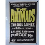 MUSIC: THE ANIMALS (1965) - BASILDON Concert promotional poster - BASILDON LOCARNO BALLROOM - May