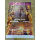 INSIGNIFICANCE (1985) - (60" X 40") (GARY BUSEY / TONY CURTIS)