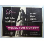 MODEL FOR MURDER (1959) - Later release for this fifties film - British UK Quad film poster (30" x