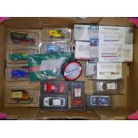 A tray of Diecast collectables by ATLAS and others - to include EDDIE STOBART and Rally Car examples