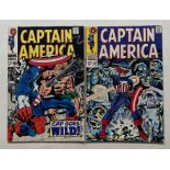 CAPTAIN AMERICA #106, 107 (2 in Lot) - (1968 - MARVEL - Cents Copy with Pence Stamp) - FN+/VFN - Run